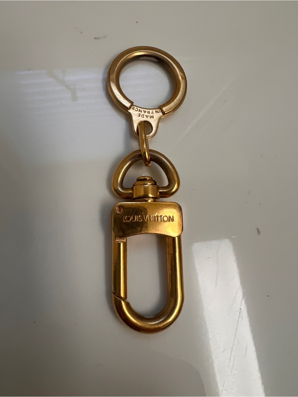 Louis Vuitton Gold Key Ring Clip Charm